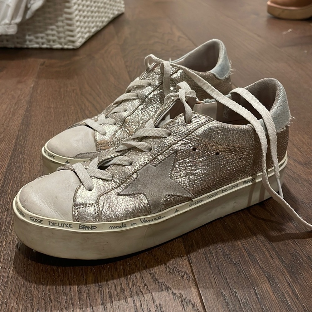 Shiny rose gold golden goose hi stars